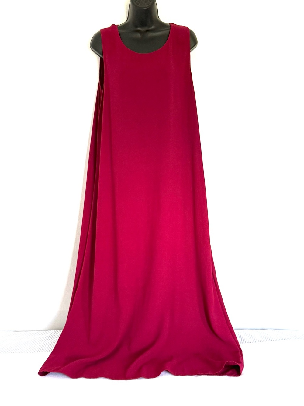 EILEEN FISHER SILK CREPE MAXI TANK DRESS